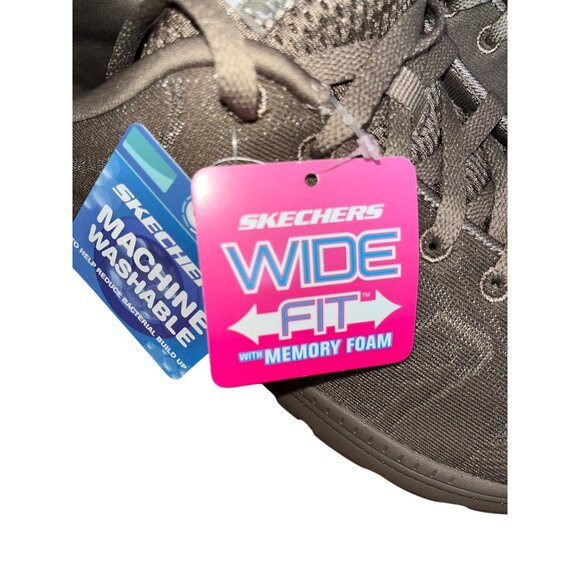 Skechers Women's Wide Fit Memory Foam Sneakers - Machine Washable & Comfortable - Picture 5 of 9